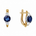 Серьги из золота с сапфирами Серьги из золота с сапфирами