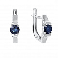 Серьги из серебра с сапфирами Серьги из серебра с сапфирами