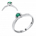Кольца из серебра с изумрудами Кольца из серебра с изумрудами