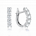 Серьги из серебра с фианитами Серьги из серебра с фианитами